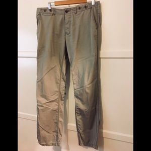 ZARA MAN BASIC Tan Casual Button Fly Chinos (32w)